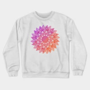 Purple-Red Digital Mandala Crewneck Sweatshirt